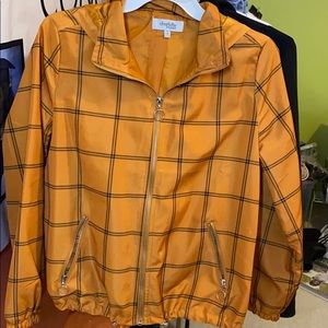 Stripped Windbreaker with Hood